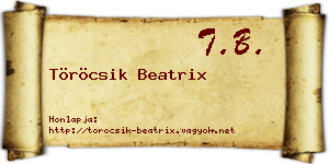 Töröcsik Beatrix névjegykártya